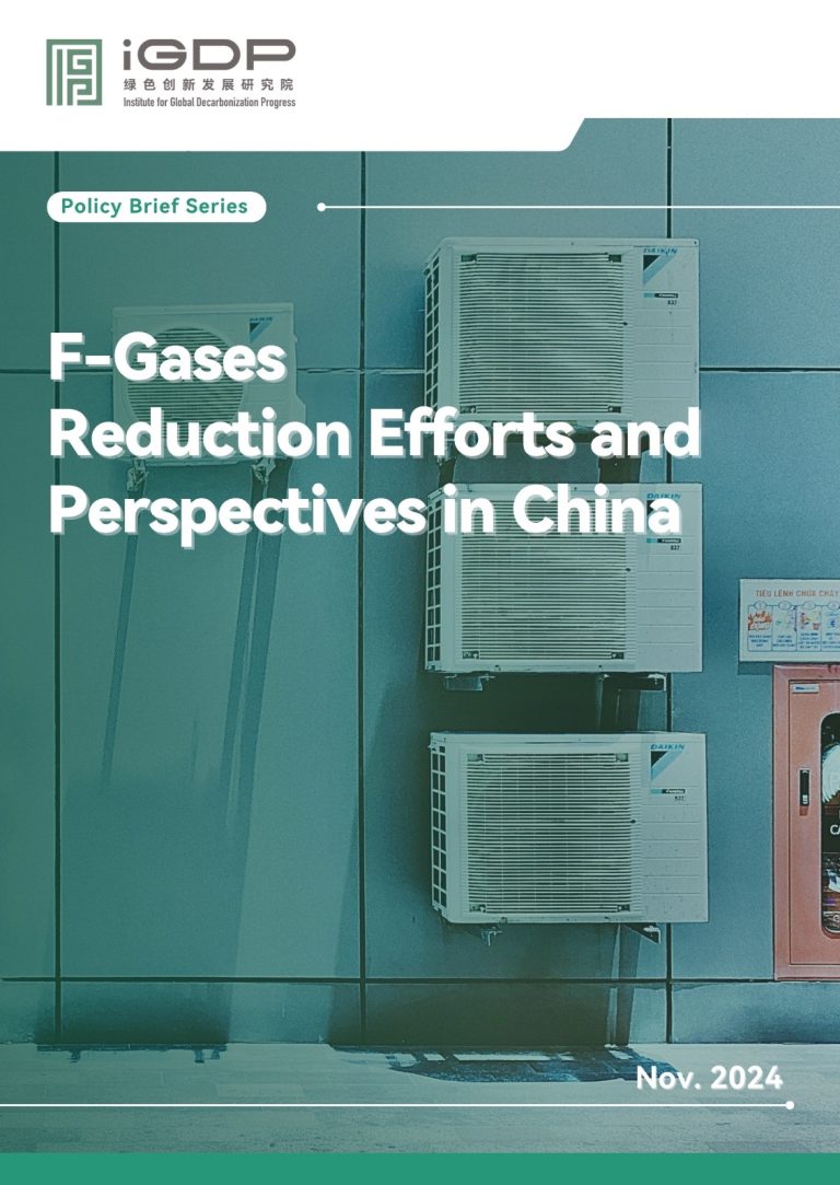 F-Gas Reduction Efforts and Perspectives in China
