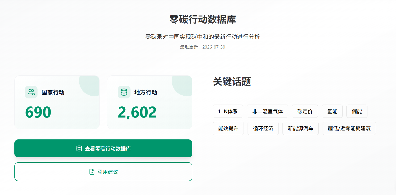 零碳录：专注于碳中和专业资讯的数据库