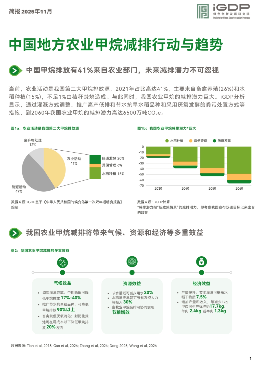 中国地方农业甲烷减排行动与趋势