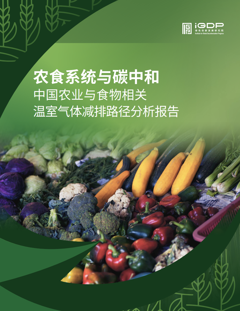 农食系统与碳中和——中国农业与食物相关温室气体减排路径分析报告